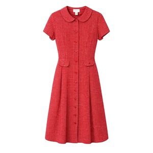 Vintage Talbots Retro Cqouette Midi Dress Womens 8P Romantic Classic Cottagecore